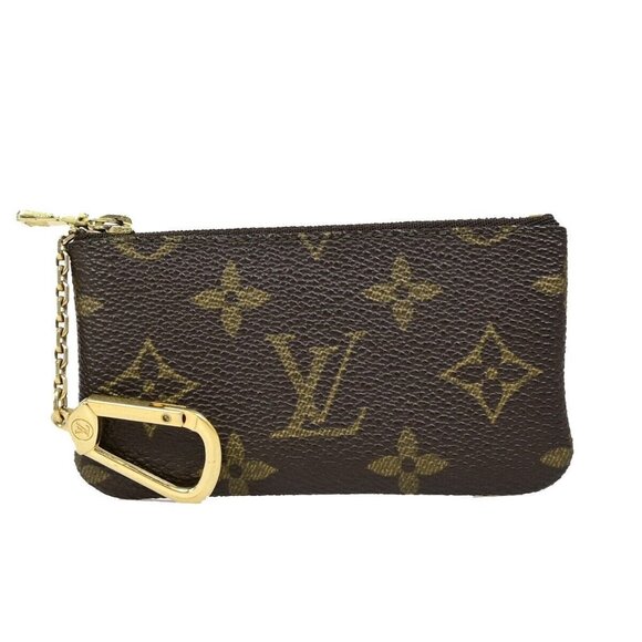 LOUIS VUITTON Pochette Cles Coin Wallet Monogram Leather Brown - Picture 1 of 13